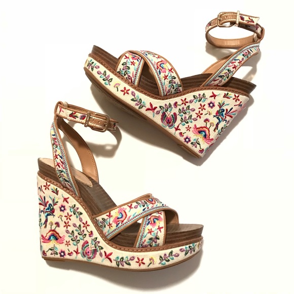 Gianni bini embroidered wedges Clearance